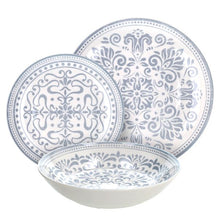 Lade das Bild in den Galerie-Viewer, MADISON ARABESQUE 18-Piece Mediterranean Porcelain Dinner Set for 6.
