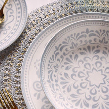 Lade das Bild in den Galerie-Viewer, MADISON ARABESQUE 18-Piece Mediterranean Porcelain Dinner Set for 6.
