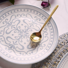 Lade das Bild in den Galerie-Viewer, MADISON ARABESQUE 18-Piece Mediterranean Porcelain Dinner Set for 6.
