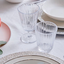 Lade das Bild in den Galerie-Viewer, Metropolis 18-Piece White Porcelain Dinner Set with Platinum Rim | Luxury Dinnerware for 6.
