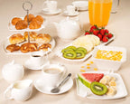 Set of 6 White Birds Cup and Saucer 85ml.