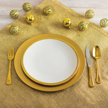Lade das Bild in den Galerie-Viewer, Gold Plastic Sousplat 33cm.
