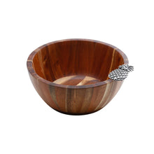 Charger l'image dans la galerie, Pineapple Wooden Salad Bowl 25x25x11cm.
