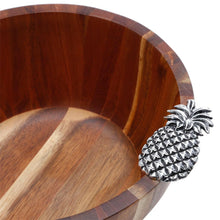 Charger l'image dans la galerie, Pineapple Wooden Salad Bowl 25x25x11cm.
