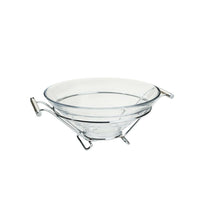 Lade das Bild in den Galerie-Viewer, Stainless Steel Support/Glass Serving Salad Bowl 34x28x14cm.
