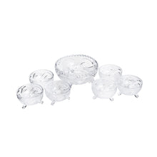 Lade das Bild in den Galerie-Viewer, Set of Crystal Dessert Bowls 18x10cm/6x(10x6cm).
