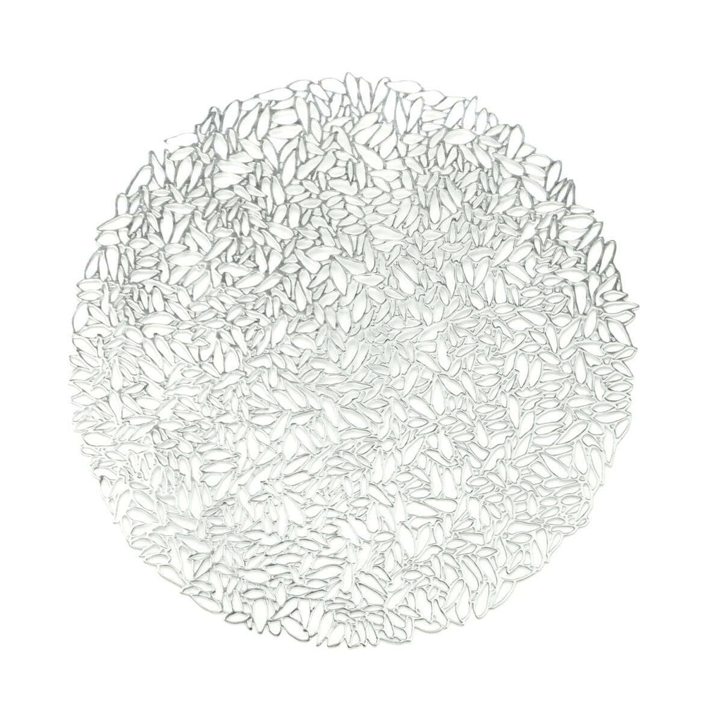 Placemat PVC Silver 38cm.
