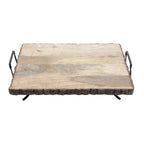 Wooden Board with Metal Base Support 44x33x11cm.