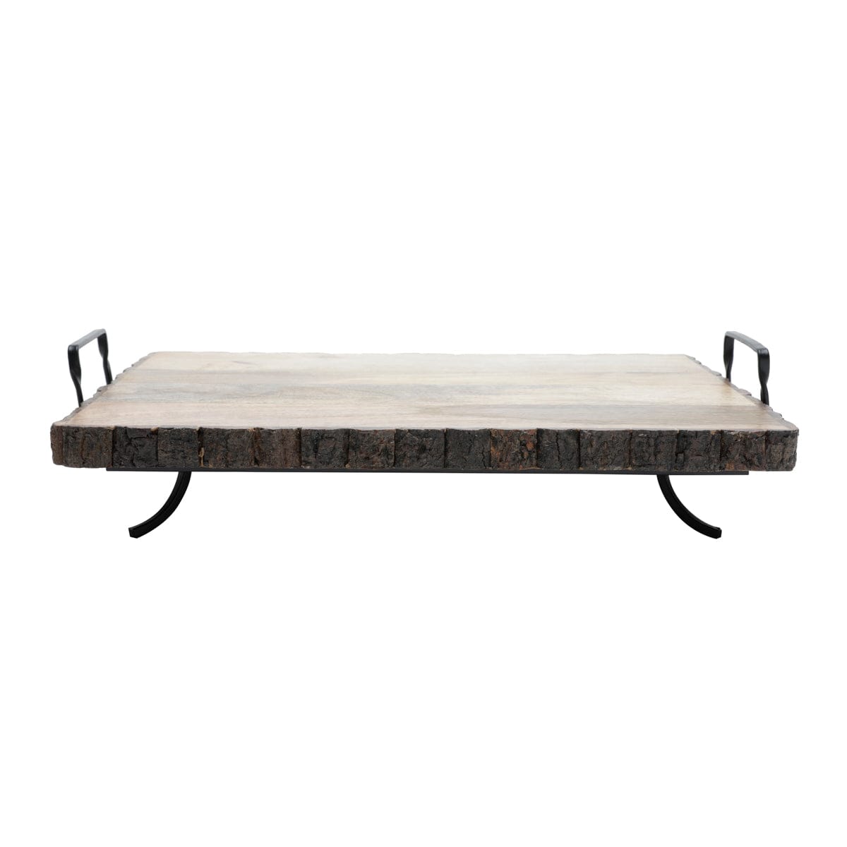 Wooden Board with Metal Base Support 44x33x11cm.
