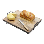 Wooden Board with Metal Base Support 44x33x11cm.