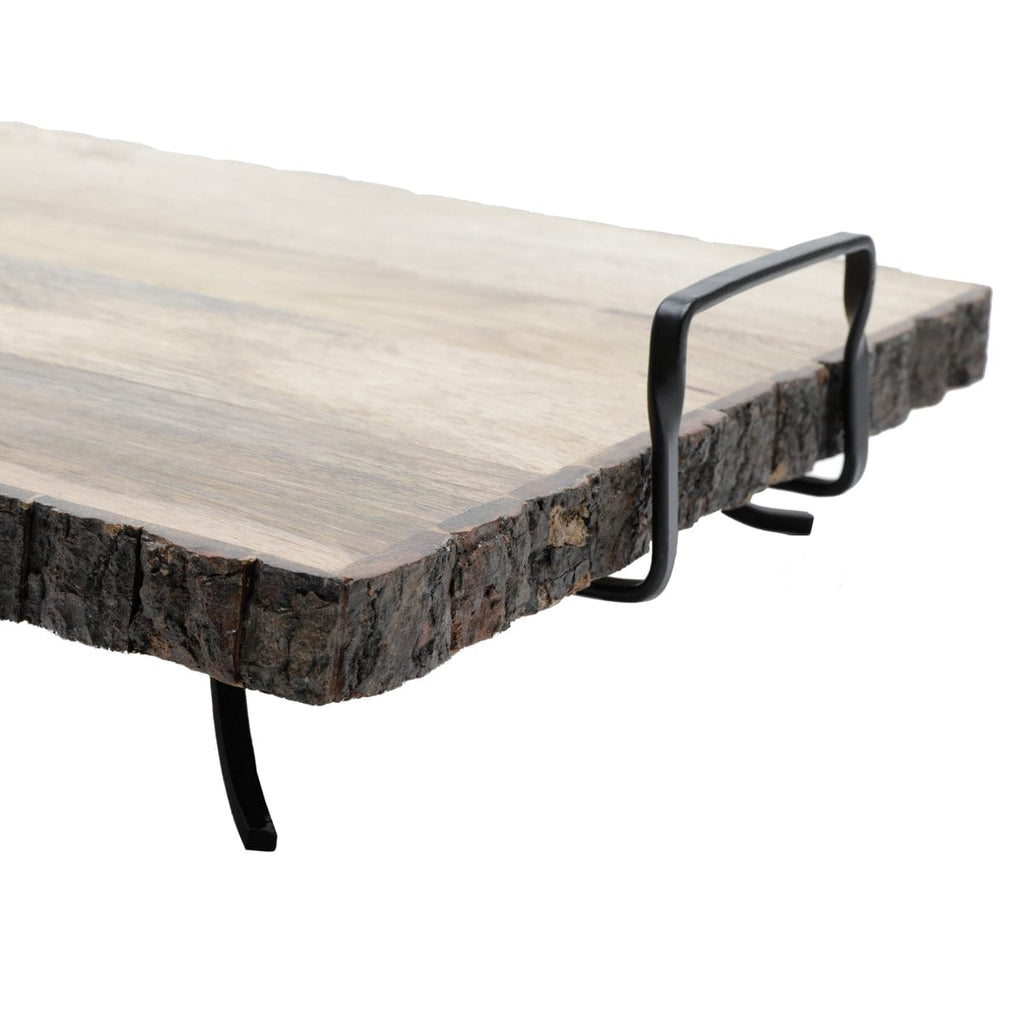 Wooden Board with Metal Base Support 44x33x11cm.