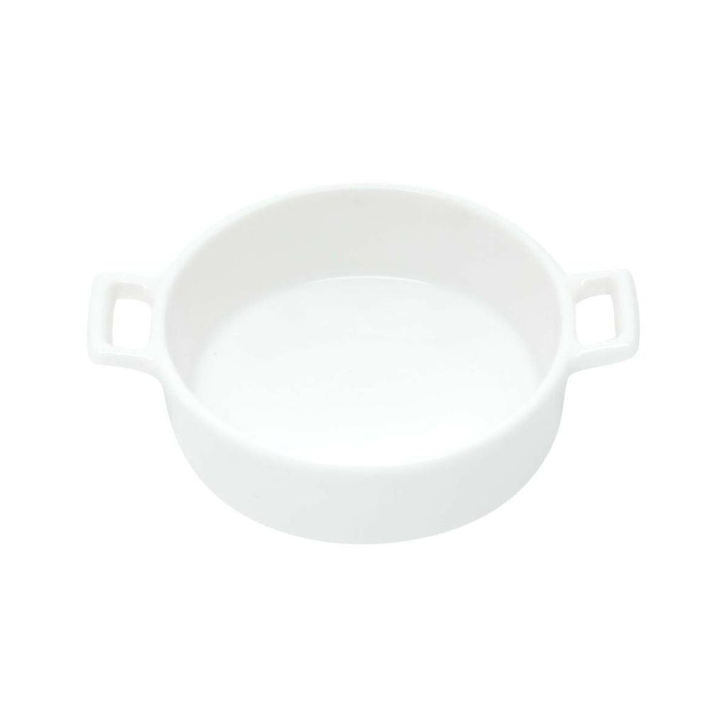 Set of 3 Porcelain Appetiser white dishes 12x9x3cm.