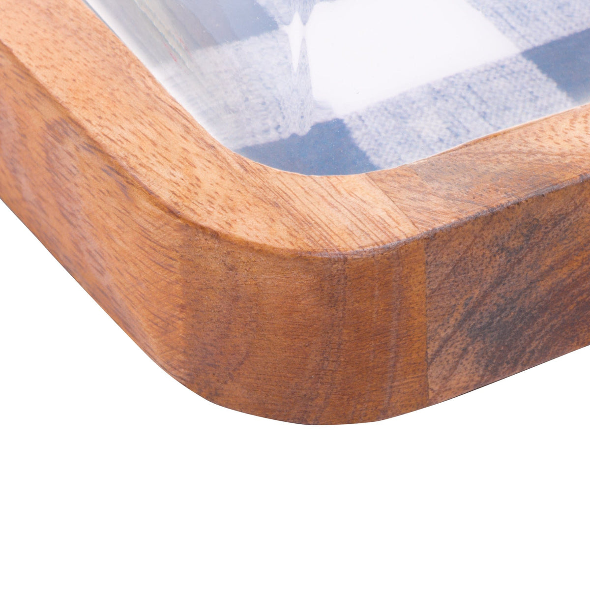 Wooden Cheese Platter with Glass Cover 24x24x15cm.