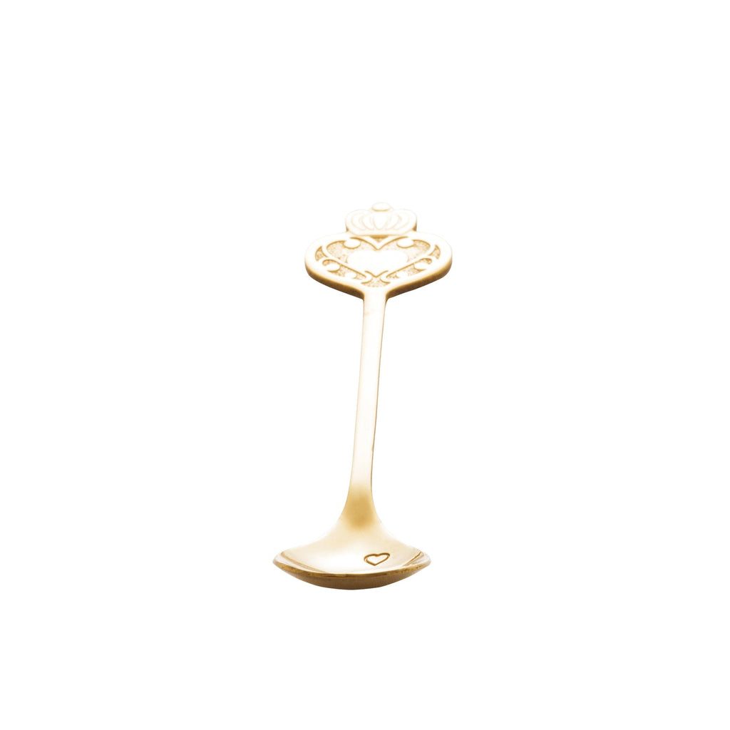 Set of 4  Golden Key Cake Spoons.