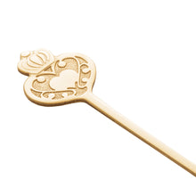 Lade das Bild in den Galerie-Viewer, Set of 4 Stainless Steel Gold Key Cake Forks.
