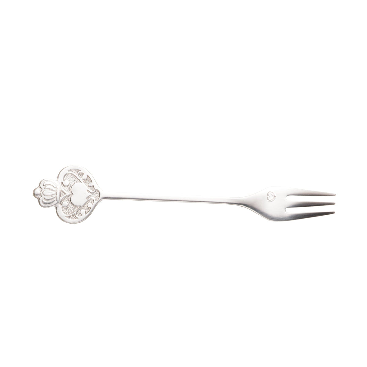 Set of 4 Stainless Steel Silver Key Cake Forks.