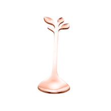Lade das Bild in den Galerie-Viewer, Set of 4 Stainless Steel Tea Spoons Rose Leaves.
