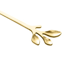 Charger l'image dans la galerie, Set of 4 Golden Leaves Spoons.
