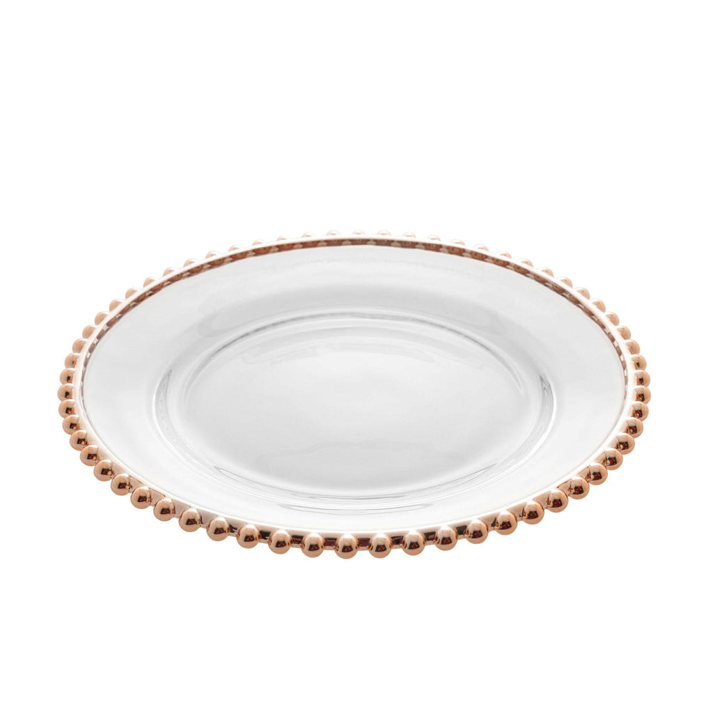 Rose Pearl Crystal Dessert Plate 20cm.