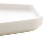 Porcelaine White Appetizer Board with a Wooden Handle 35x16x2cm.