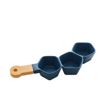 Charger l'image dans la galerie, Porcelaine Blue Appetiser Small attached Bowls 36x15x5cm.
