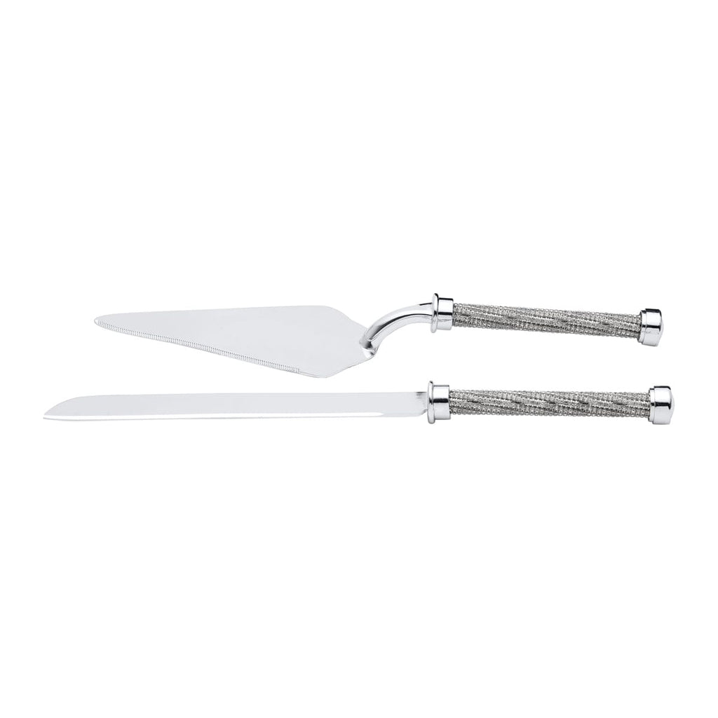 Silver Cake Serving Set 32cm.