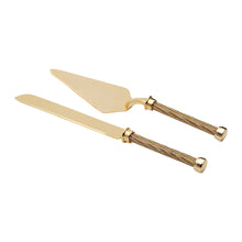 Charger l'image dans la galerie, Golden Cake Serving Set 32cm.
