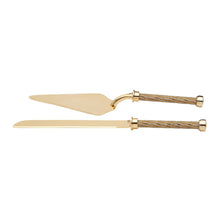Charger l'image dans la galerie, Golden Cake Serving Set 32cm.
