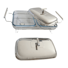 Load image into Gallery viewer, Double serving chafing dish 2x1.5L.

