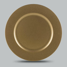 Lade das Bild in den Galerie-Viewer, Gold Plastic Sousplat 33cm.
