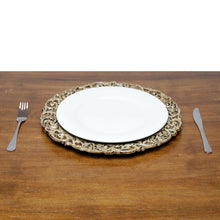 Lade das Bild in den Galerie-Viewer, Set of 4 Plastic Sous-plat Cream/Brown 36cm.
