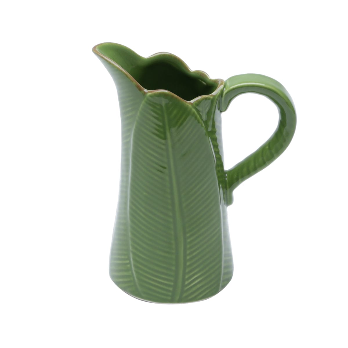 Ceramic Banana Leaf Pitcher.