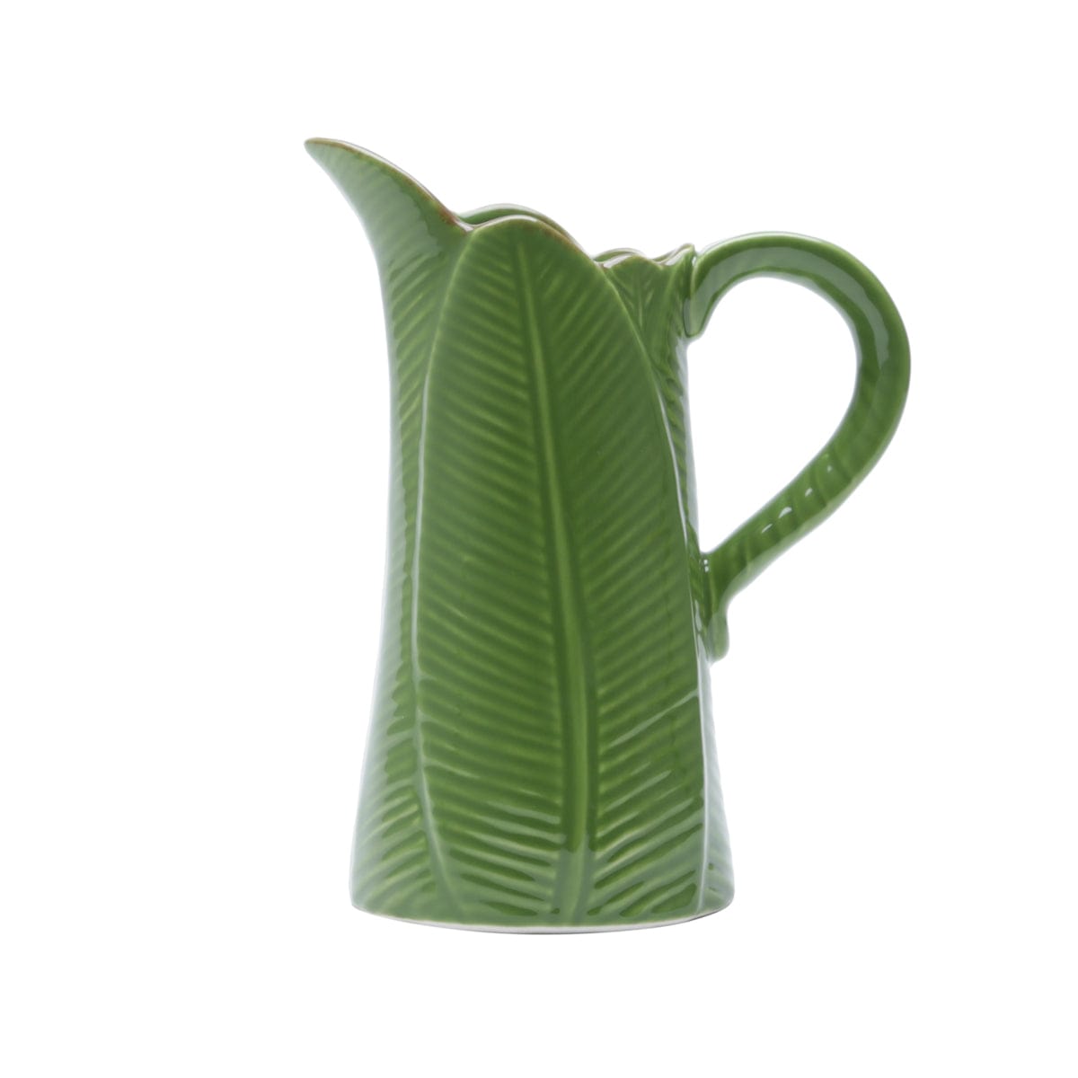 Ceramic Banana Leaf Pitcher.