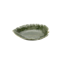 Lade das Bild in den Galerie-Viewer, Ceramic Banana Leaf Plate 23x16x4.5cm.
