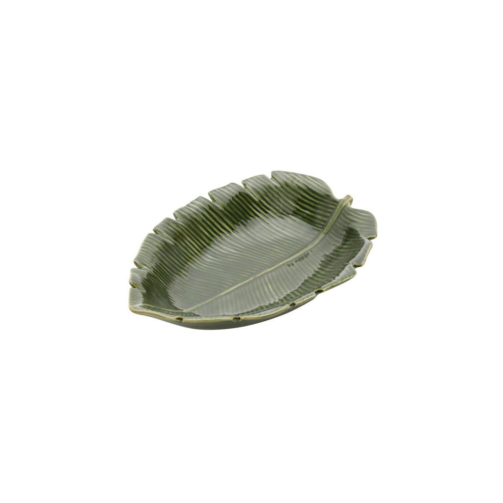 Ceramic Banana Leaf Plate 23x16x4.5cm.