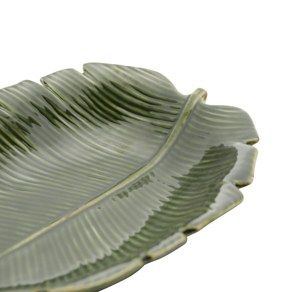 Ceramic Banana Leaf Plate 23x16x4.5cm.