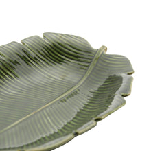 Lade das Bild in den Galerie-Viewer, Ceramic Banana Leaf Plate 23x16x4.5cm.
