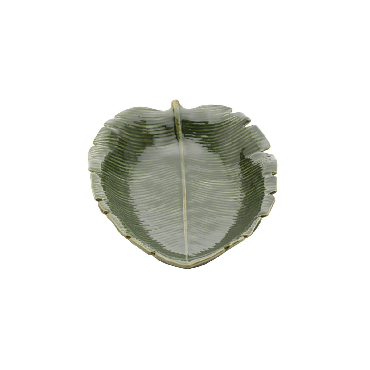 Ceramic Banana Leaf Big Serving Plate.