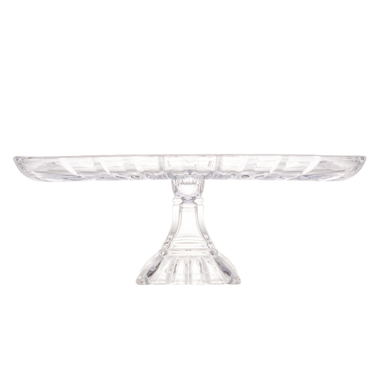 Large Elevated Crystal Platter 36.5x17x14cm.