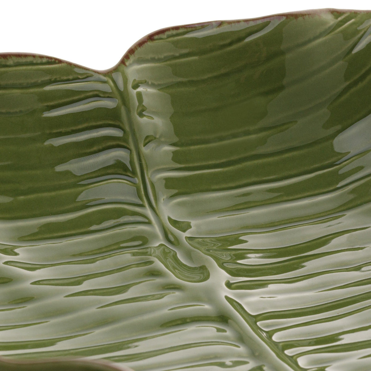 Ceramic Banana Leaf Serving Plate.