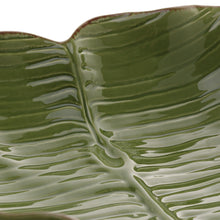 Lade das Bild in den Galerie-Viewer, Ceramic Banana Leaf Serving Plate.
