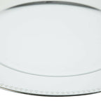 Set of 4 Silver Plastic Sous-plat 33cm.