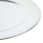 Set of 4 Silver Plastic Sous-plat 33cm.