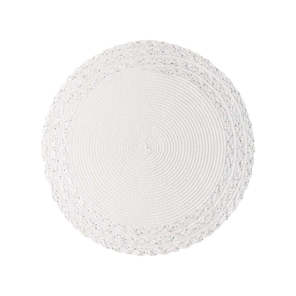 Set of 4 Placemats PP White 38cm.