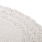 Set of 4 Placemats PP White 38cm.
