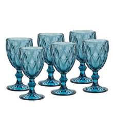 Lade das Bild in den Galerie-Viewer, Blue diamond Set of 6 Glasses.
