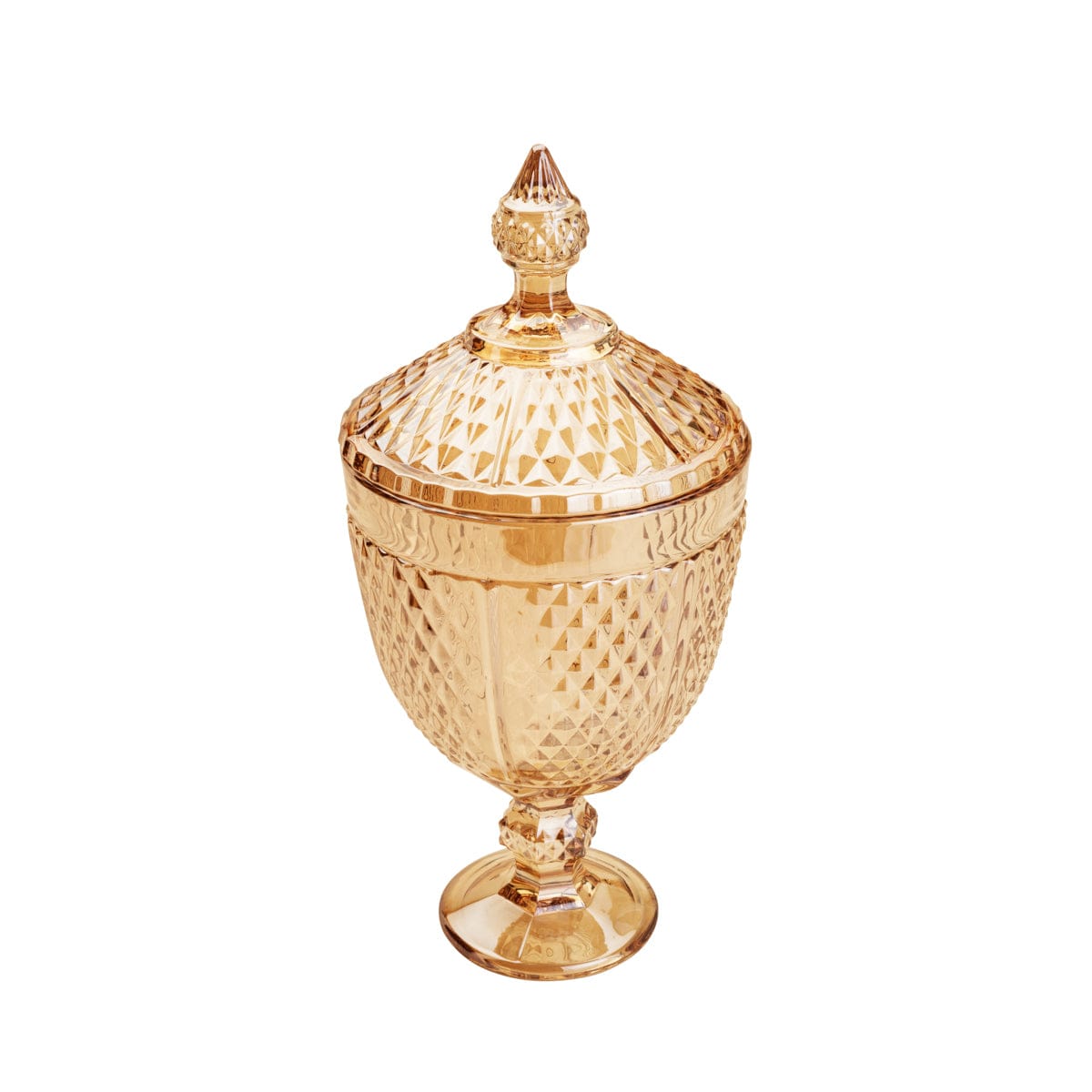 Crystal Amber Jar 15x32cm.