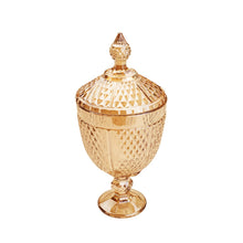 Load image into Gallery viewer, Crystal Amber Jar 15x32cm.
