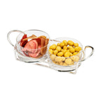 Silver Plated Double Dish  24x10x8cm.