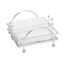 Charger l'image dans la galerie, Silver Plated elevated Napkin holder 18X18cm.
